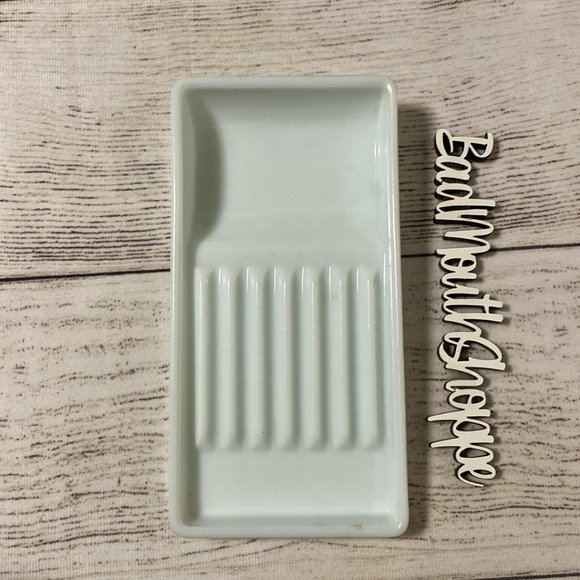 Vintage Antique Milk Glass Dentist Cabinet Tray C - Picture 1 of 7